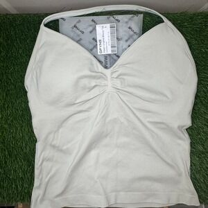 Dfyne impact longline strappy top lunar rock gray large